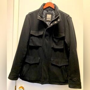 Gap Fatigue Jacket Black Wool Blend Men’s Size L
